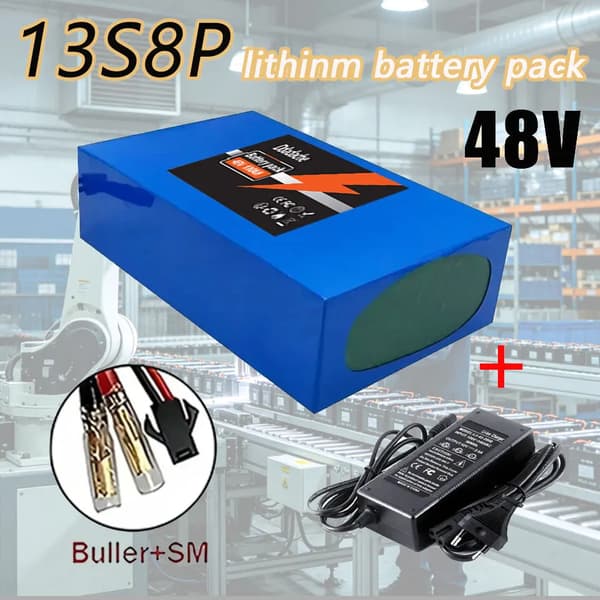 Lithiumbatteripakke, 10000mAh kapacitet, indbygget BMS,Kugle-SM-lader