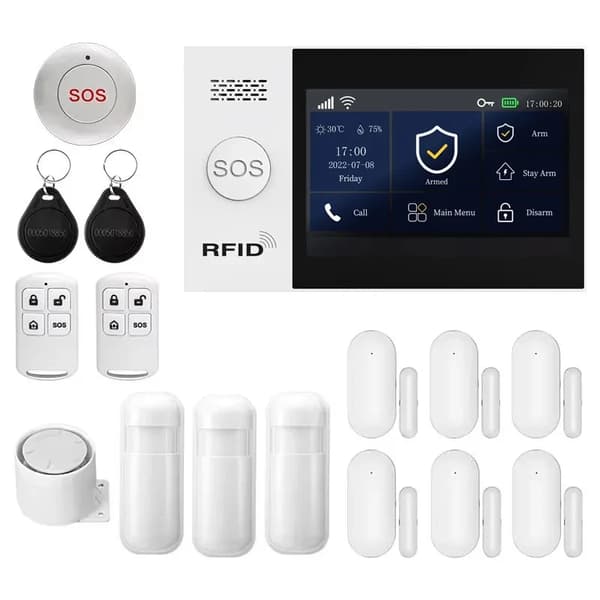 Smart Alarm System, Trådløs Forbindelse, App-Styret,2G WiFi Kit D