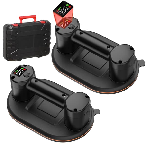 Vakuum Sugkopp, Dubbel Motor, Digitalt Tryckmätare,2PCS