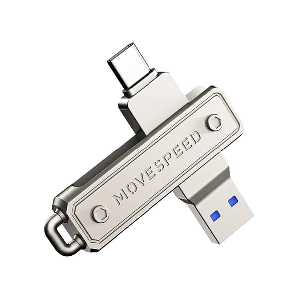 Flashdrev, USB 3.1, Type-C kompatibilitet,32 GB, Sølv-b
