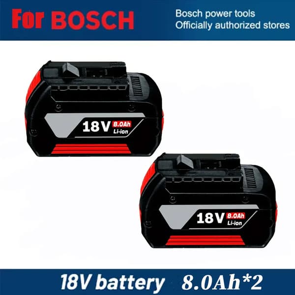 Litiumjonbatteri, 18V, 8000mAh kapacitet,8.0AH 2PCS