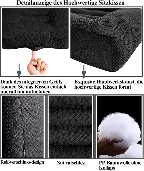 Sittkudde, Ergonomisk Design, Tryckavlastning,svart