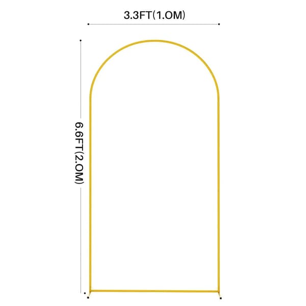 Bröllopsbåge Ställning, Justerbar Höjd, Stabil Metallkonstruktion,2m/6.6FT-a, 1X2M-M