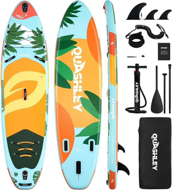 Stand Up Paddle Board, Skridsikker Overflade, Bærbare Tilbehør,Guld