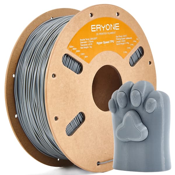 TPU Filament, Hög Hastighet, Flexibel,Hs Tpu Grå
