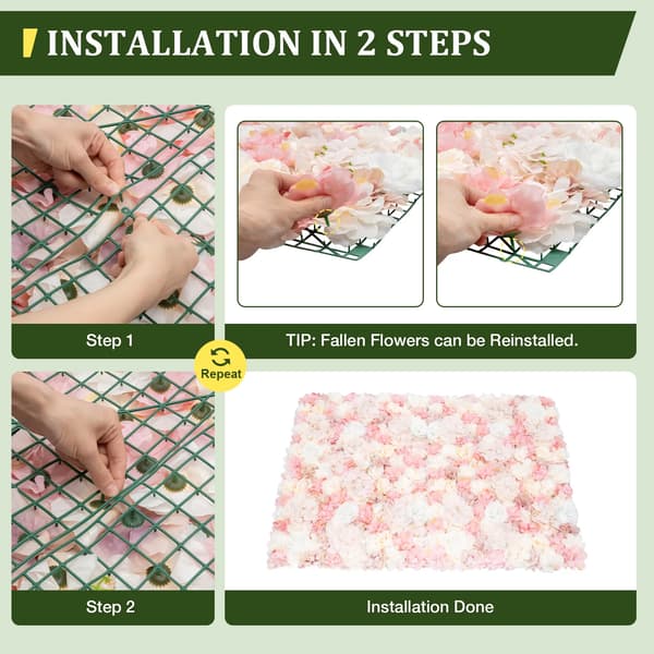 Blomsterpanel Baggrund, Realistisk Design, Nem Samling,MULTI