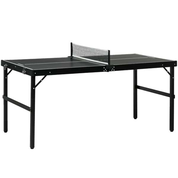 Ping Pong Bord, Aluminiumramme, Sammenklappeligt Design,Sort