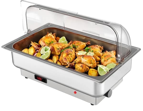 Chafing Dish, Rostfritt Stål Konstruktion, Mångsidig för Bufféer,silver