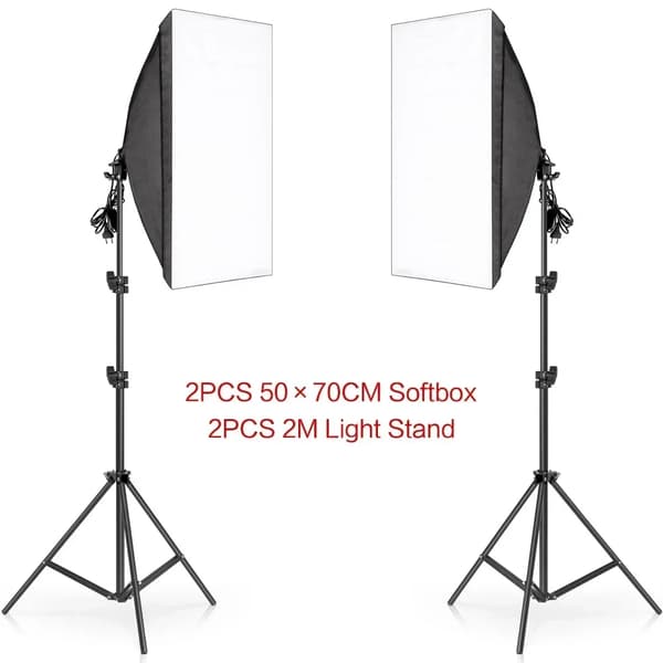 Fotografi Softbox Set, Justerbart Stativ, E27 Lampa Kompatibilitet,Inga glödlampor Inga påsar