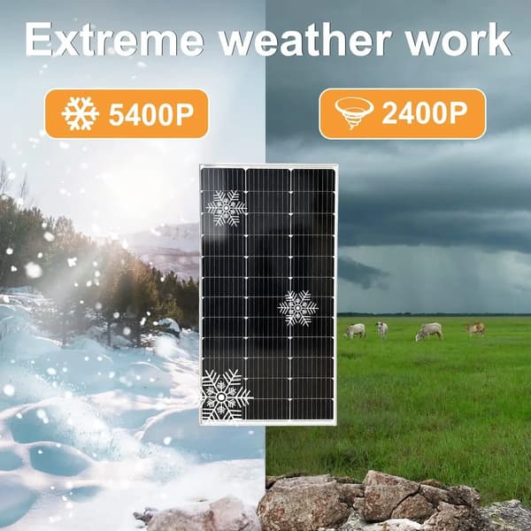 Solpanel, Monokristallin Design, Hög Effektivitet,120w  2st