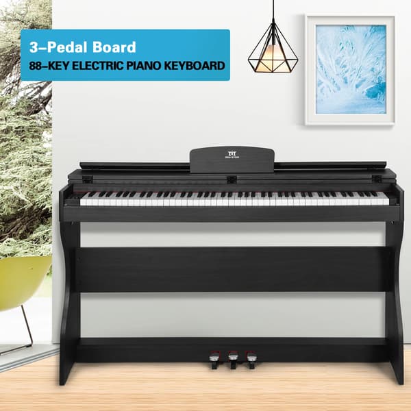 Digitalpiano, 88 tangenter, 3-pedalsystem,svart