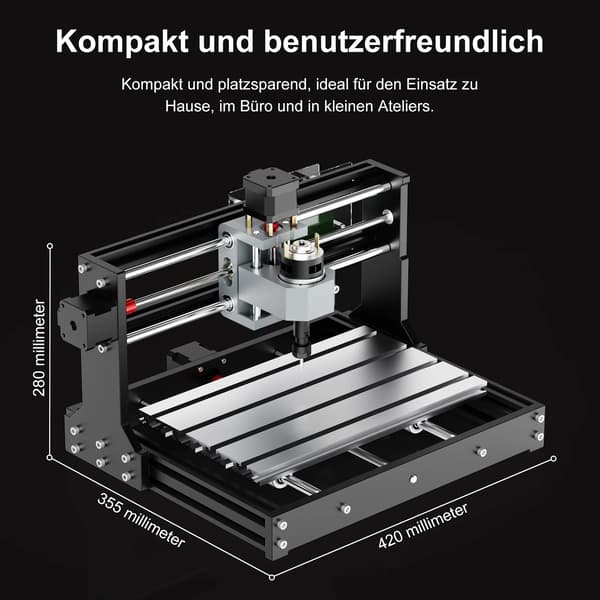 CNC Graveringsmaskin, Arbetsområde 300 mm x 180 mm x 45 mm, 0,01 mm Graveringsnoggrannhet, Stöder GRBL-programvara