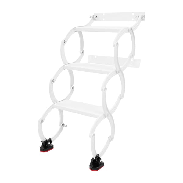Fällbar Stege, Väggmonterad Design, 200 kg Lastkapacitet,VIT