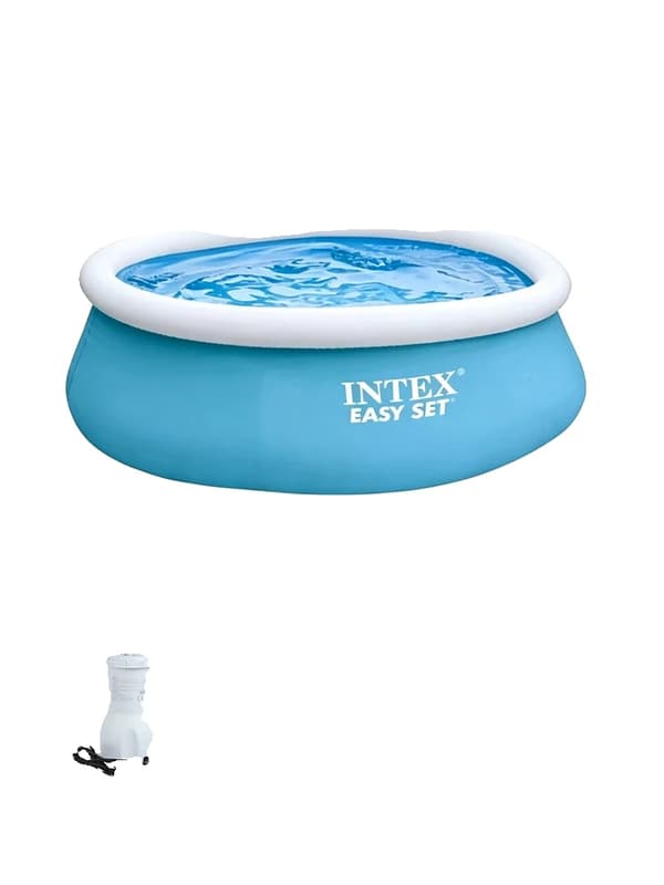 Simbassäng, Bärbar Design, Familjevänlig Underhållning,Pool Luftpump & Filter