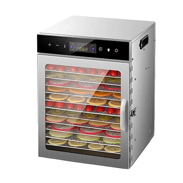 Madtørrer, Rustfrit Stål, 12 Bakker,12 tier