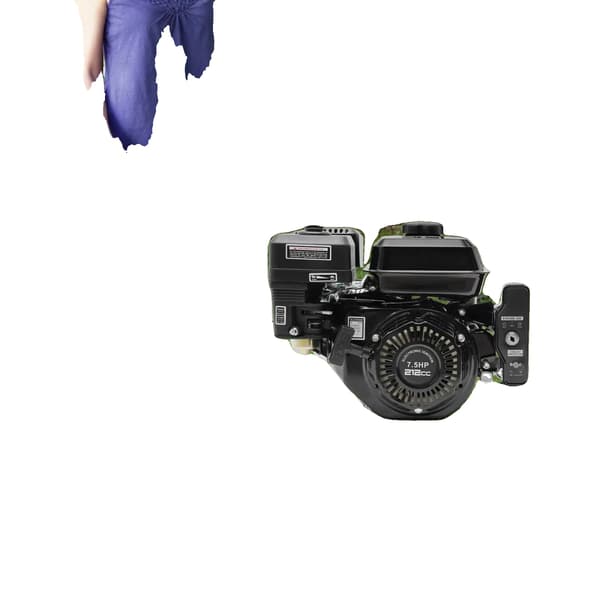 Gasmotor, 4-takts, elektrisk start,sort