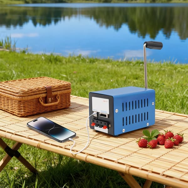 Bärbar Generator, Manuell Drift, Kompakt Design,Blå