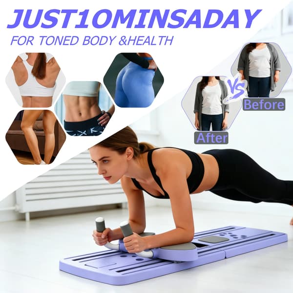 Ab Roller Bräda, Motståndsband, Fällbar Design,LILA