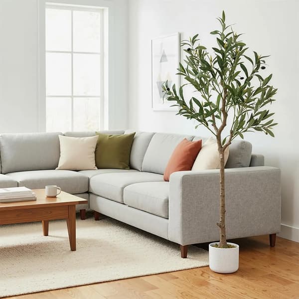 Kunstig Oliventræ, Livagtigt Design, Robust Base,120cm