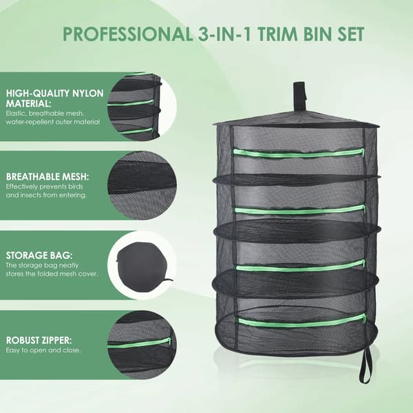 Trim Tray Kit, Pollen Si, Tørrenets,sort