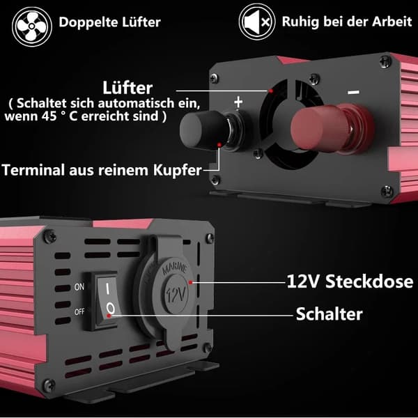 Strømomformer, 4000W, Smart LED-display,4000W