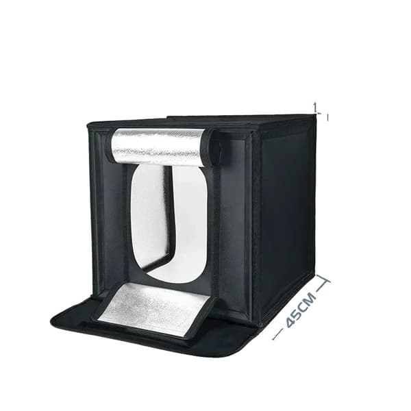Lysboks, Justerbar LED-belysning, Holdbart design,45CMx43CMx43CM