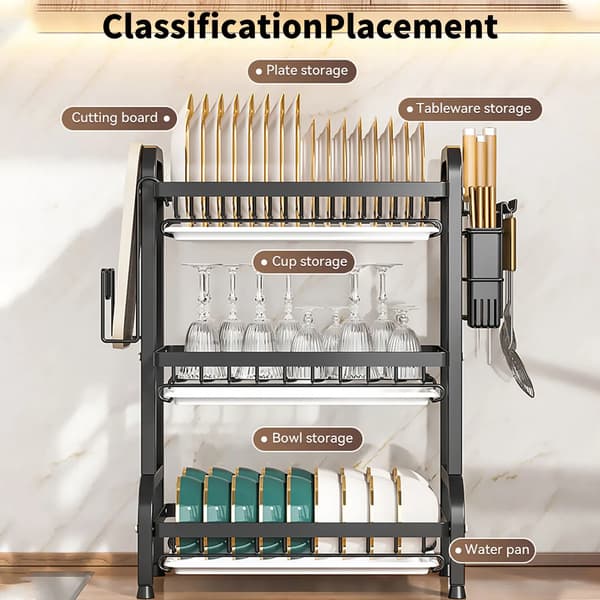 Skuffeorganisator, Pladsbesparende Design, Robust Konstruktion,sort