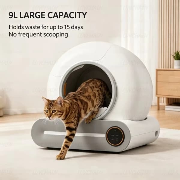 Kattlåda, Självrengörande, Smarta Funktioner,VIT