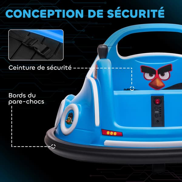 Bumperbil, 360° rotation, dualmotor,Blå