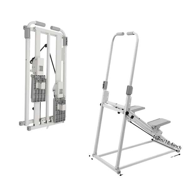 Trappe Stepper, Sammenklappeligt Design, Justerbar Modstand,Hvid