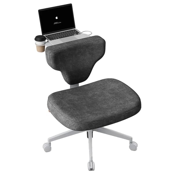 Korslagda Stolar, Ergonomisk Design, Justerbart Ryggstöd,Mörkgrå