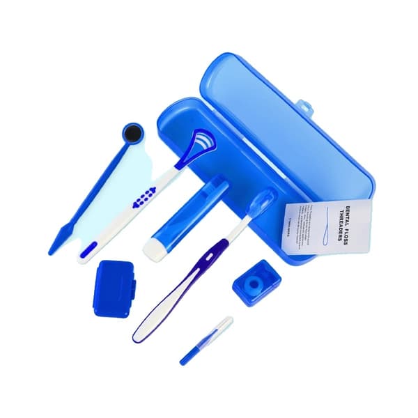 Interdental børstesæt, 8-delt sæt, tandplejeværktøjer,Blå