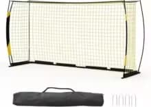 Fodboldmål, Robust Stålramme, Holdbart PE-Net, 3,6m x 1,8m Dimensioner, Bærbart Design, Hurtig Samling