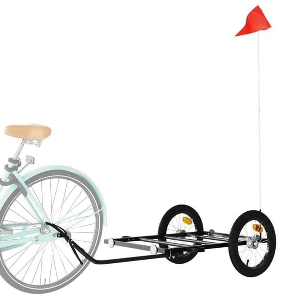 Cykeltrailer, Jernkonstruktion, Velegnet til kæledyr,sort