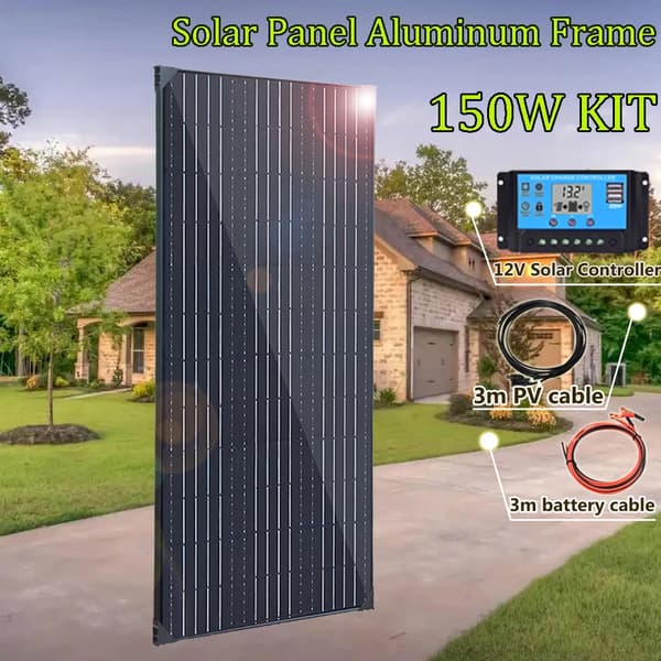 Solpanel, Høj Effektivitet, Alsidig Kompatibilitet,150w kit A