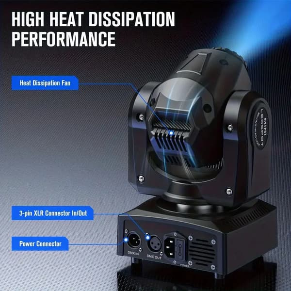 Lavatehosteiden kone, Monipuoliset valaistusvaikutukset, Energiatehokas suorituskyky,4PC Stage light