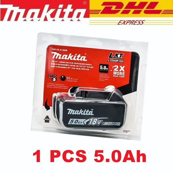 Uppladdningsbart batteri, 5000mAh kapacitet, säkerhetsfunktioner, 1PCS 5.0Ah