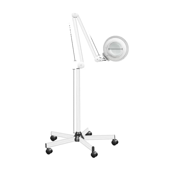 Forstørrelseslampe, LED-lyskilde, justerbar arm,HVID
