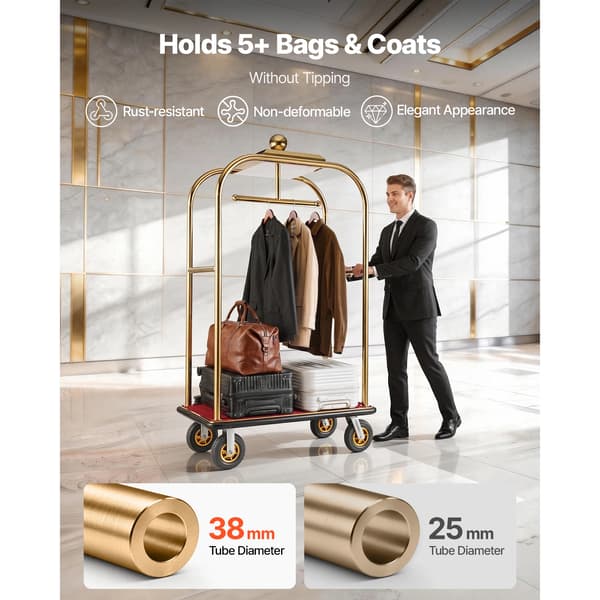Bagagevagn, Tungt Design, Hållbara Hjul,1200 lbs