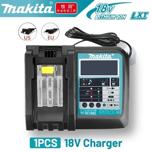 Ersättningsbatteri, 6000mAh kapacitet, avancerade skyddsfunktioner, DC18RC LED