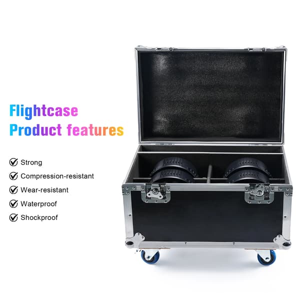 Flight Case, Indbyggede Hjul, Kraftig Beskyttelse,Sort