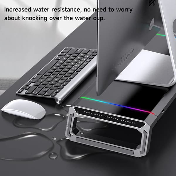 Skærmstand, Ergonomisk Design, USB 3.0 Porte,sort