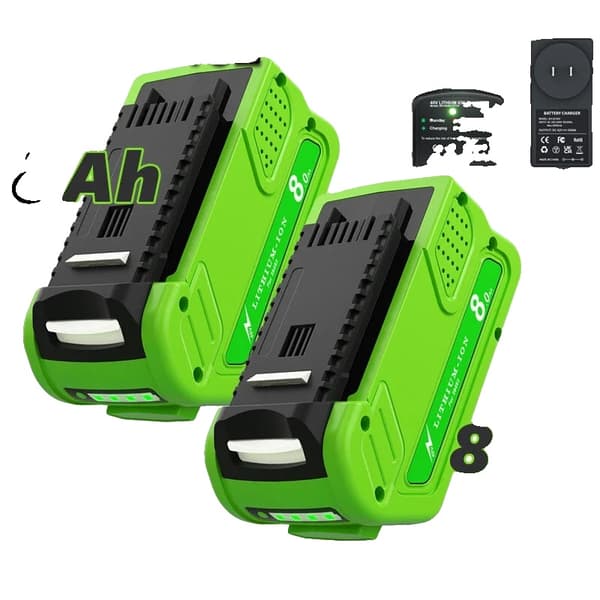 Litiumioniakku, 40V, 8000mAh kapasiteetti, 2 akkua