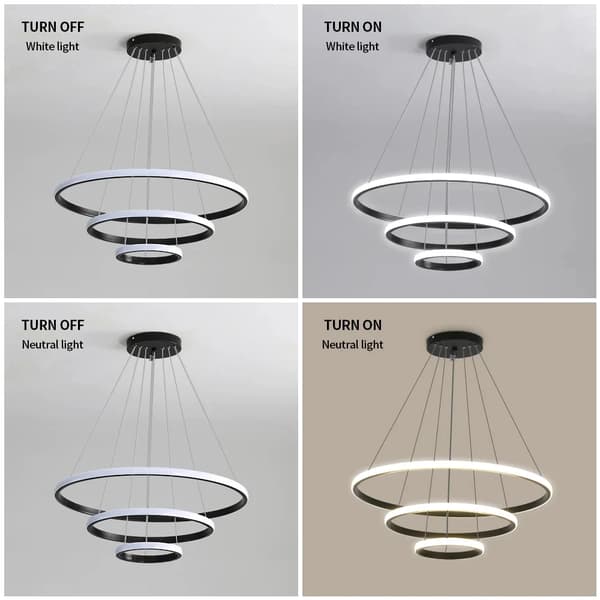 Pendellampa, Dimbar LED, Modern Design,svart