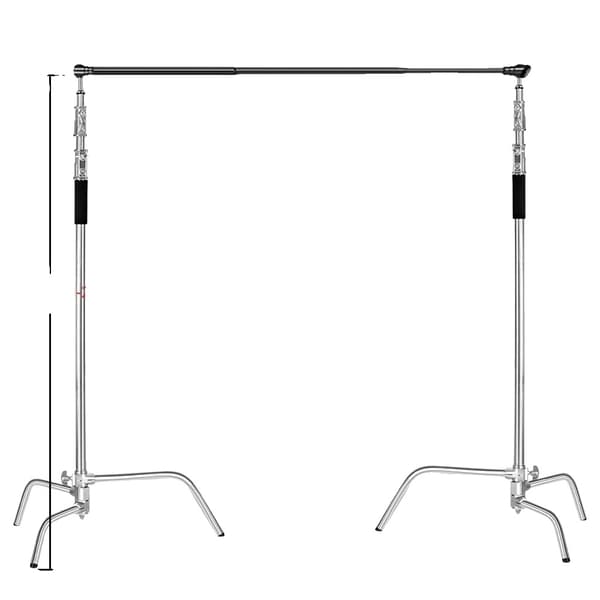 Telescopisk Baggrundsbar, Justerbar Længde, Bærbart Design,3M Kit 260A