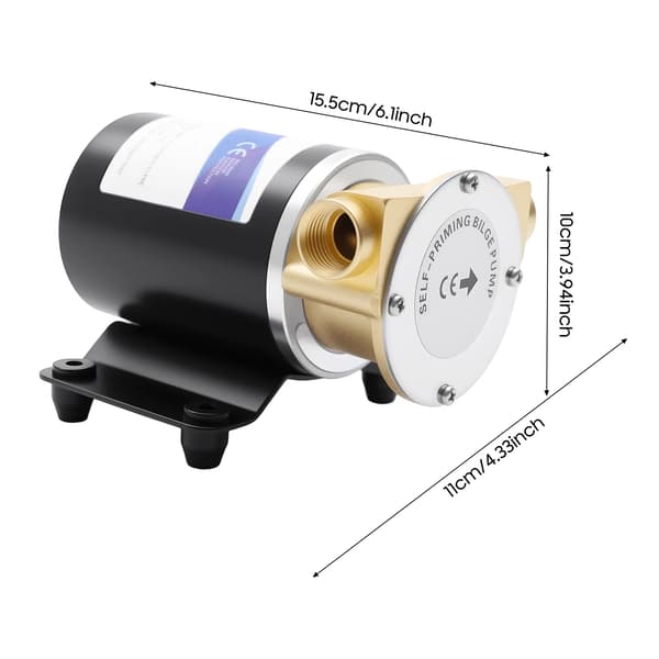 Vandpumpe, Høj Effektivitet, 120W Strøm,12V, sort, EU