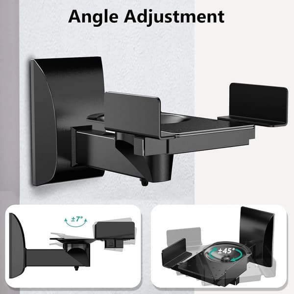 Högtalarväggfäste, Justerbar Bredd, 25 kg Lastkapacitet,som visas