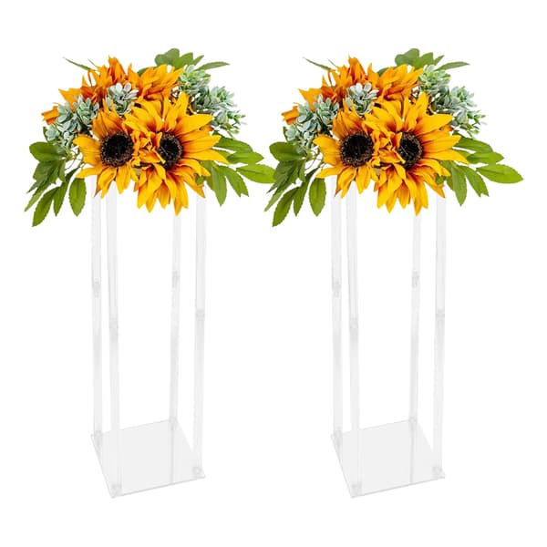 Blomsterställ, Geometrisk Design, Akryl Konstruktion,VIT