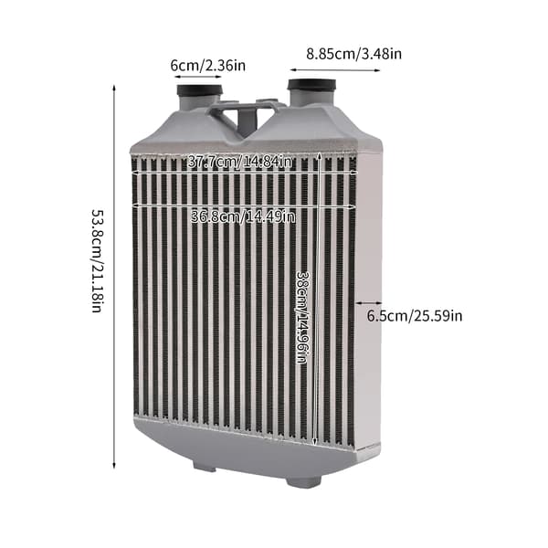 Intercooler, Etumontti, Kaksoisrivi Putkimuotoilu,Harmaa