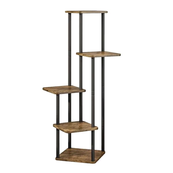 Plantebord, 5-lags design, robust metal konstruktion,sort
